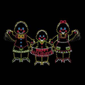 Waving Gingerbread Family - Light