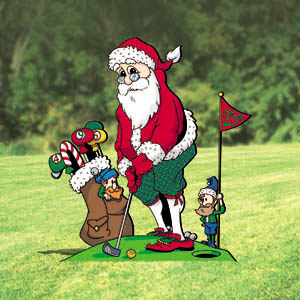 Golfing Santa